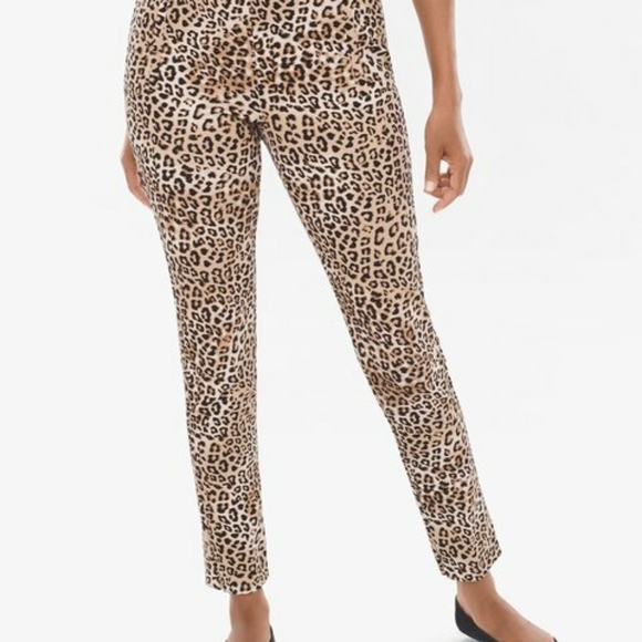 CHICO'S Leopard Print Pants - Picture 2 of 3
